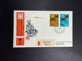 Swissair Erstflugbrief Genf-Djidda ab UNO 1978
