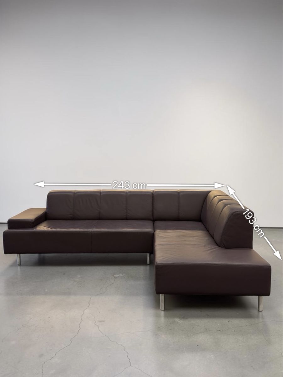 Sofas: Ecksofa mit longchair aus violettem Echtleder – D'occasion à Fehraltorf par Sofalab.swiss 8