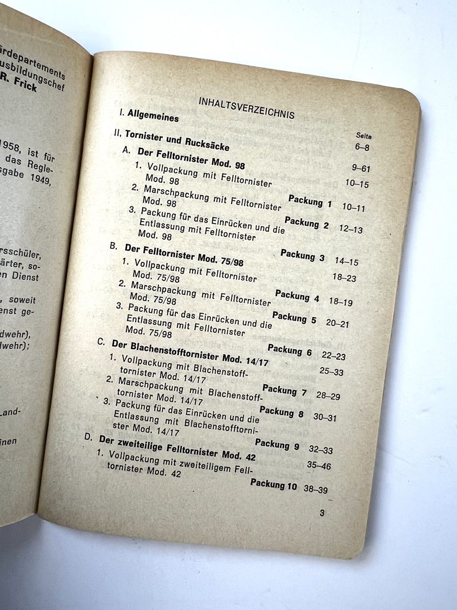 Livres: Die Gepäckvorschrift Schweizerarmee Buch – D'occasion à Schaffhausen par vandemonian 3