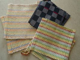Handgewobene Topflappen 3Paar