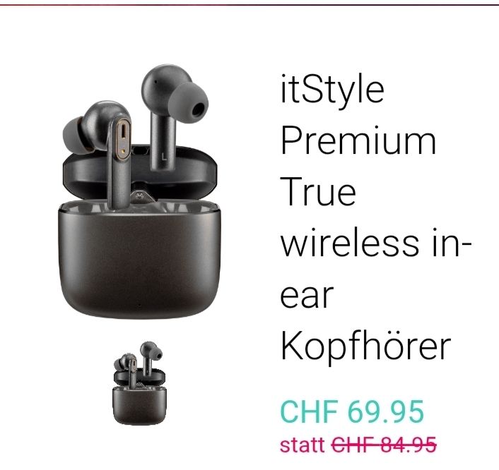Cuffie: It Style True Wireless Earphones.Neu+Orginalverpackt – Nuovo e nell'imballaggio originale da Oberhofen TG venduto da tryxta 4