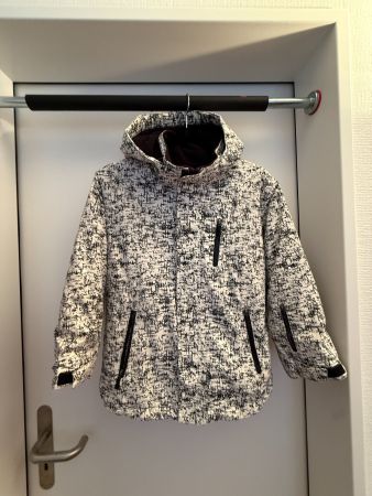 Skijacke Mädchen - Gr. 128 weiss/schwarz