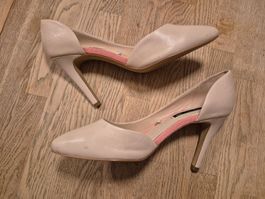 H&M Lederpumps beige, Gr. 38, Absatzhöhe 9-10cm, Top Zustand