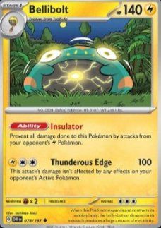 Pokémon Carte collezionabili: Bellibolt - Pokemon Obsidian Flames – Usato da Altstätten SG venduto da GGsGameshop