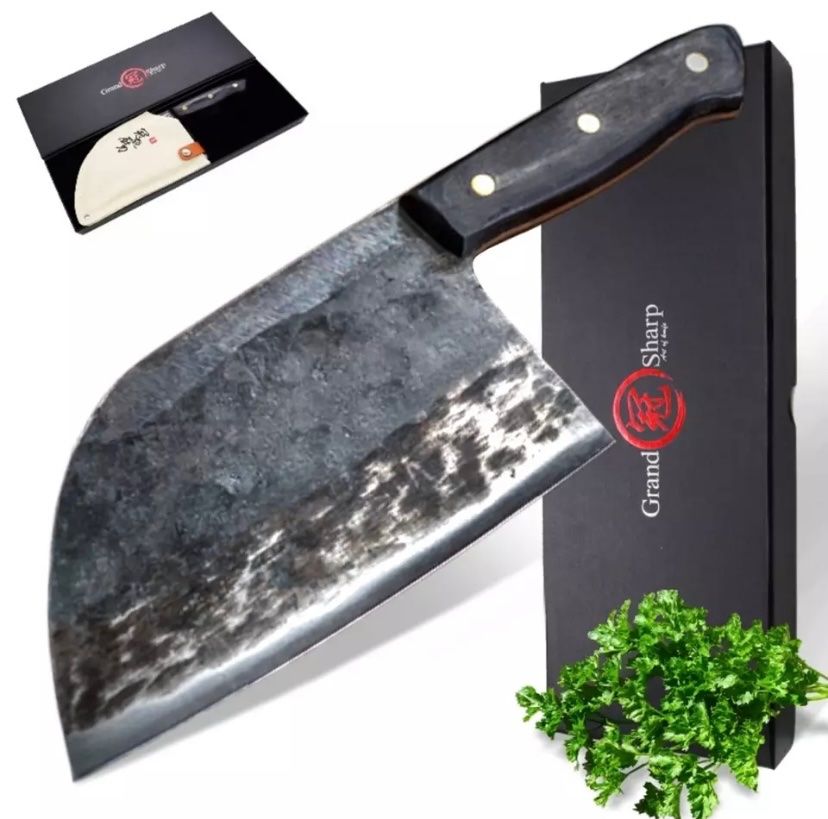 Coltelli da cucina: Handgemachte Geschmiedet Asiatisches Hackmesser Kochmesser – Nuovo e nell'imballaggio originale da Seon venduto da Aaargauer01 4