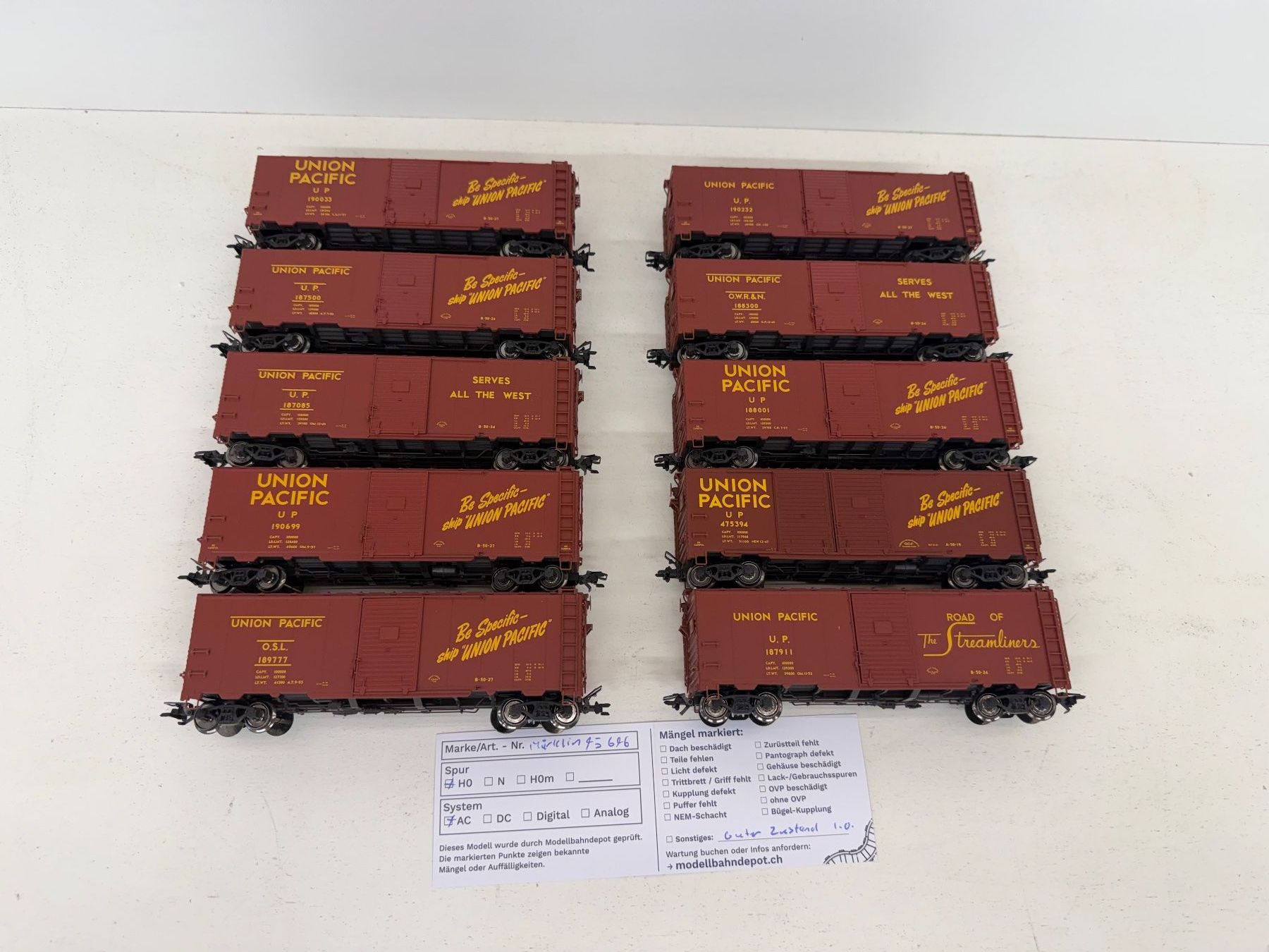 Märklin Modelleisenbahnen: Märklin 45646 USA Güterwagenset – Gebraucht aus Büsserach von ModellbahnDepot 1