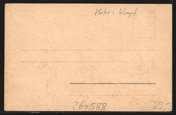 Cartoline postali: Gottlieb Theodor Kempf-Hartenkampf: Baue – Usato da Berlin venduto da bartko-reher 1