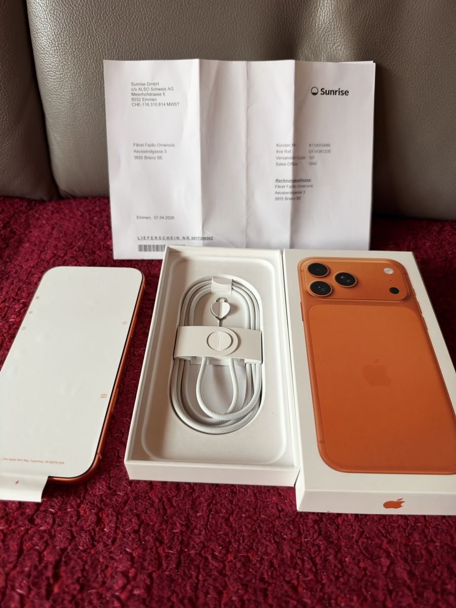 Apple Portables: iPhone 17 Pro Max 256GB Orange  – D'occasion à Brienz BE par fikret68 1