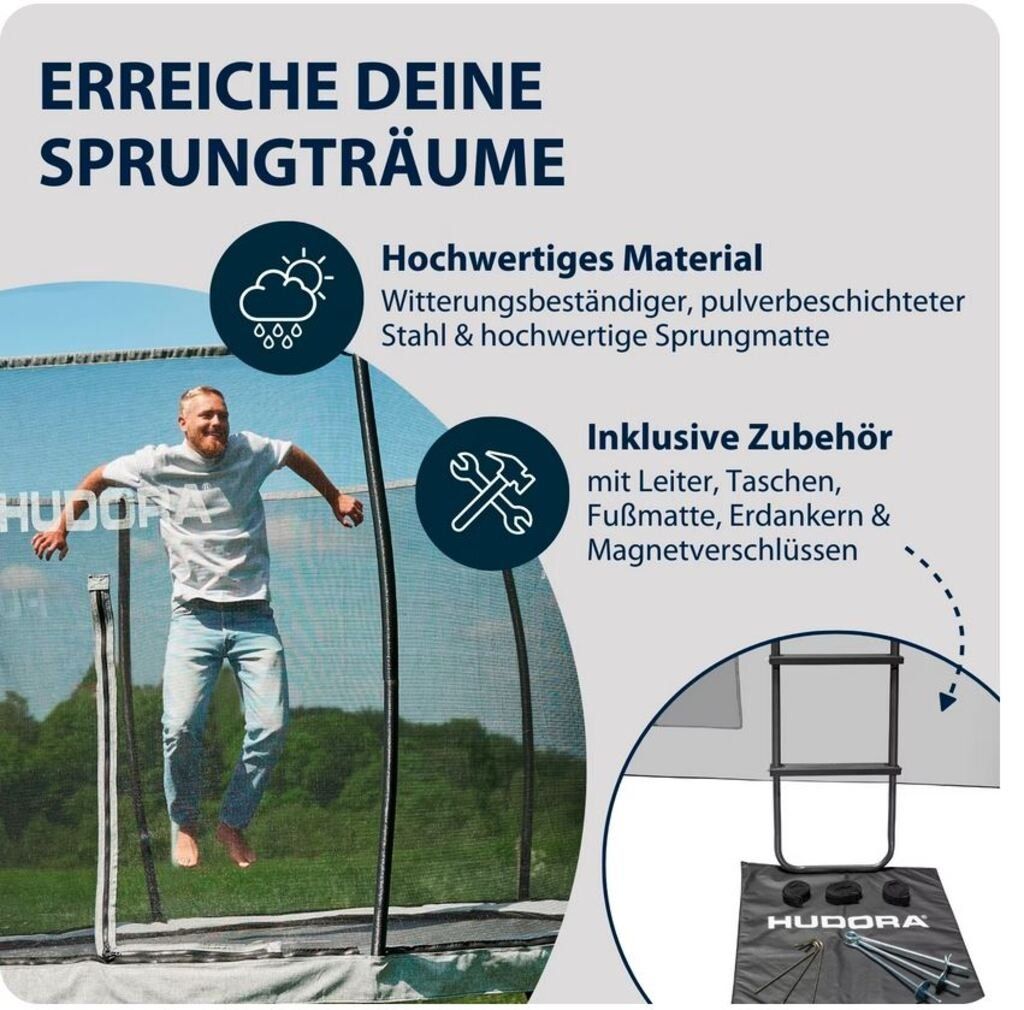 Hudora Trampoline: Hudora FANTASTIC COMPLETE Trampolin MAX 300 – Neu und originalverpackt aus Walenstadt von Trend-24 3