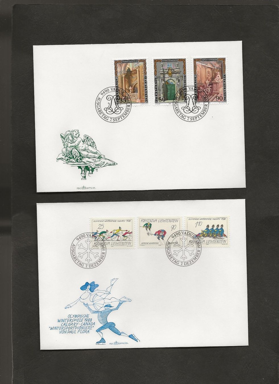 Tutti i francobolli: 32 FDC Liechtenstein 1986 bis 1989 – Usato da Au ZH venduto da xelagreb01 8