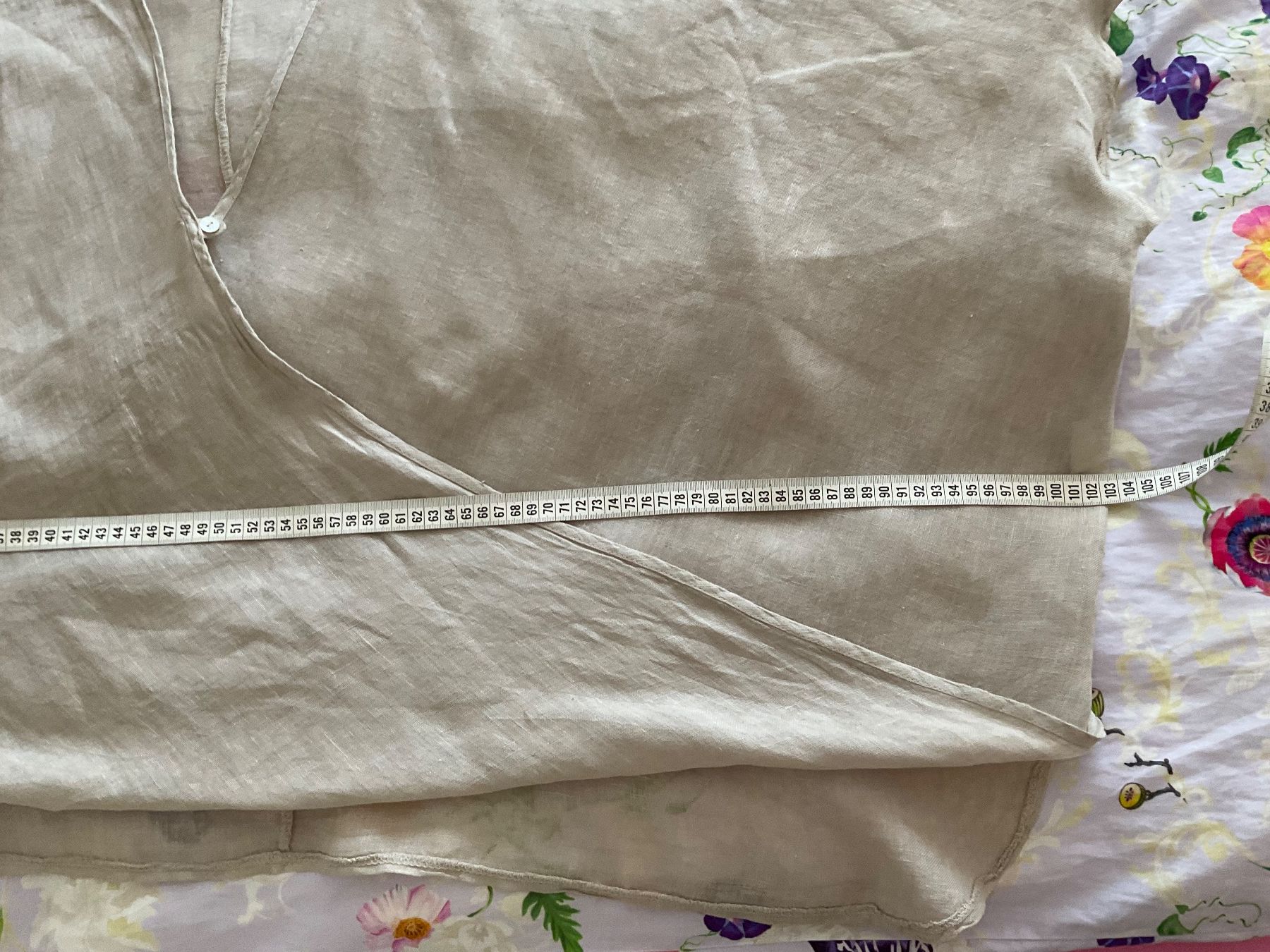 Camicette: 100% LINO oversize Bluse Gr s. Masse, Wickeloptik – Nuovo (secondo la descrizione) da Urdorf venduto da alda02 5