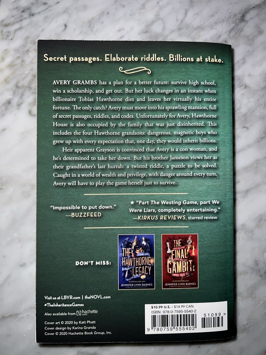 Libri: The Inheritance Games by Jennifer Lynn Barnes – Usato da Rombach venduto da amandine.z 1