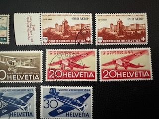 Alle Briefmarken: Flugpost, Auswahl, postfrisch/gestempelt – Gebraucht aus Stallikon von HILDECH1 3