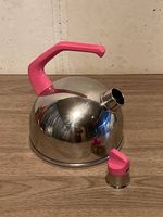 Wasserkessel aus Edelstahl (Retro-Look), gebraucht