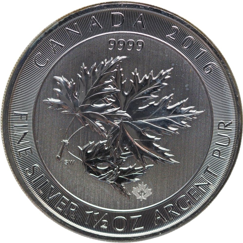 Tutti le monete: Kanada 8 Dollars 2016 Maple Leaf  Silber 1 1/2Unze – Nuovo (secondo la descrizione) da Liestal venduto da fibonaccis 1