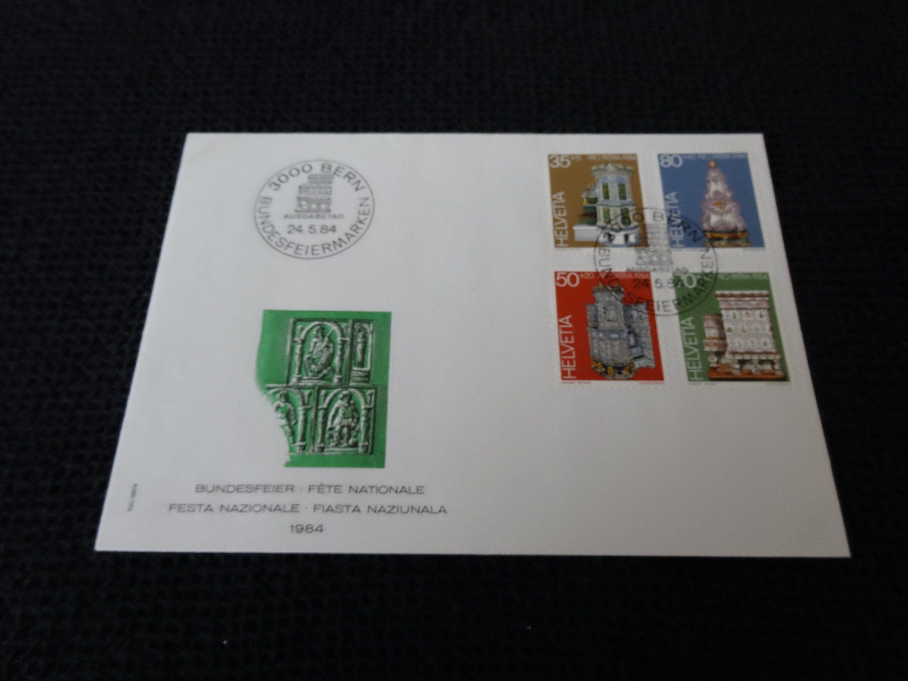 Alle Briefmarken: Sonderbrief  Bundesfeier  24.5.1984 – Gebraucht aus Neerach von jenny062