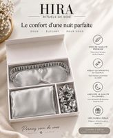 HIRA Coffret cadeau soie - Taie d’oreiller, masque, chouchou