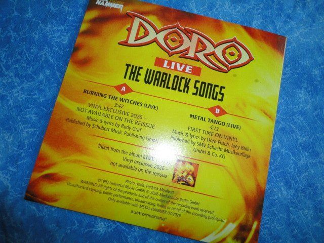 Schallplatten: VINYL 7 DORO THE WARLOCK SONGS – Neu (gemäss Beschreibung) aus teufen von Donschabl 1