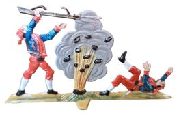 Zinnfigur - Soldaten im Kampf