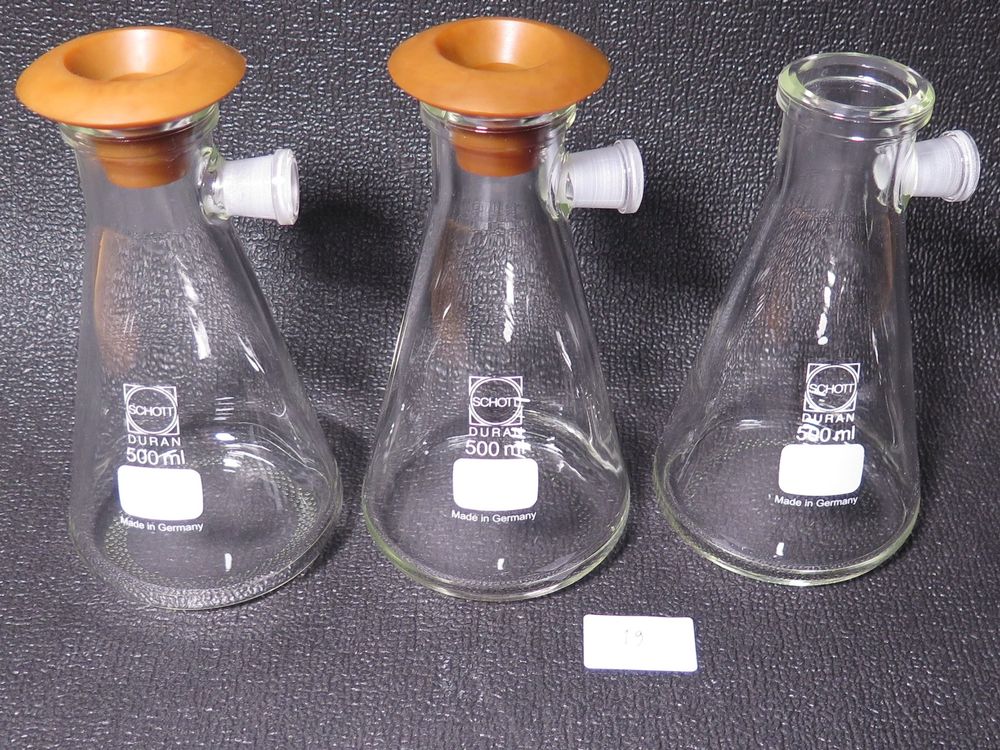 Produktbild von DURAN Saugflasche 500 Ml Erlenmeyerform – Vakuumfest, Mit Glas-Olive, Für Vakuumfiltration