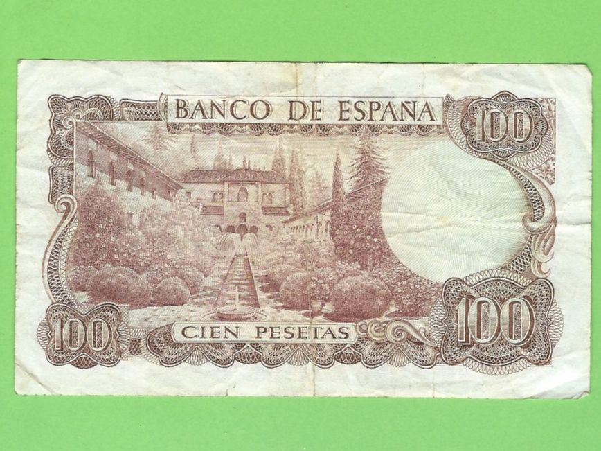 Banknoten: Spanien 100 Peseten Geldschein von 1970 – Gebraucht aus Zürich von t24_de 1