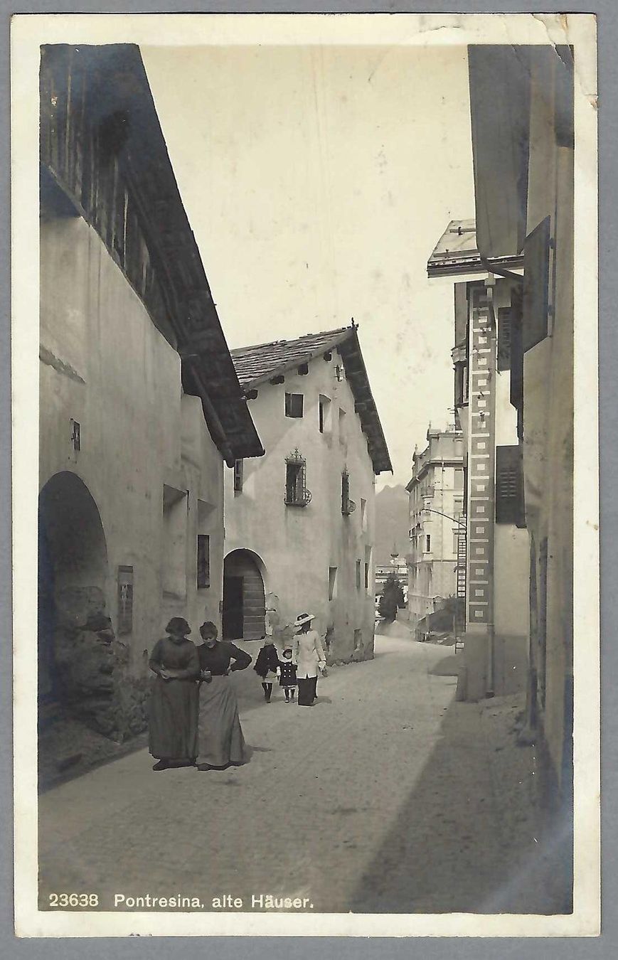 Cartes postales: 1927, PONTRESINA, INNENSEITE, BELEBT – D'occasion à Pura par ulisse1957