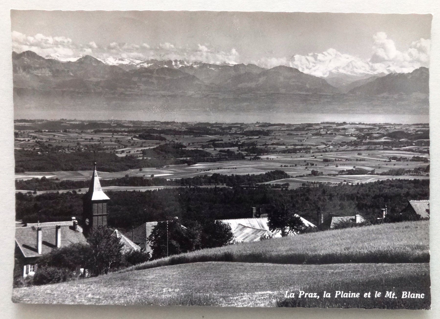 Cartoline postali: La Praz, la Plaine et le Mt. Blanc – Usato da Fétigny venduto da Billy2miny