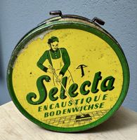 Alte Blechdose SELECTA Bodenwichse Mermod & Co.