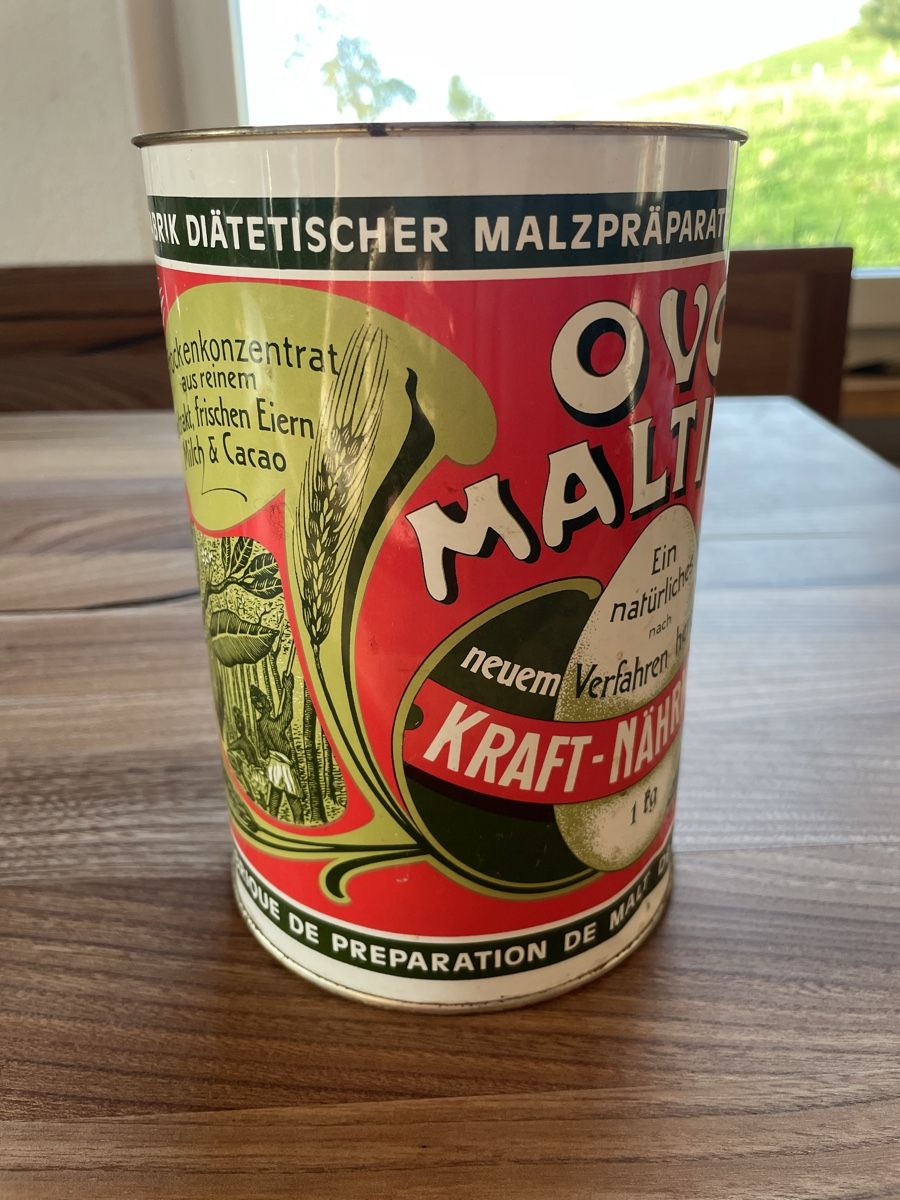 Zuckerdosen: Antike Ovo-Blechbüchse – Gebraucht aus Schönenberg ZH von reb_78tm 2