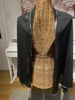 Breiter Schal mit Silberbordure und Glitzer