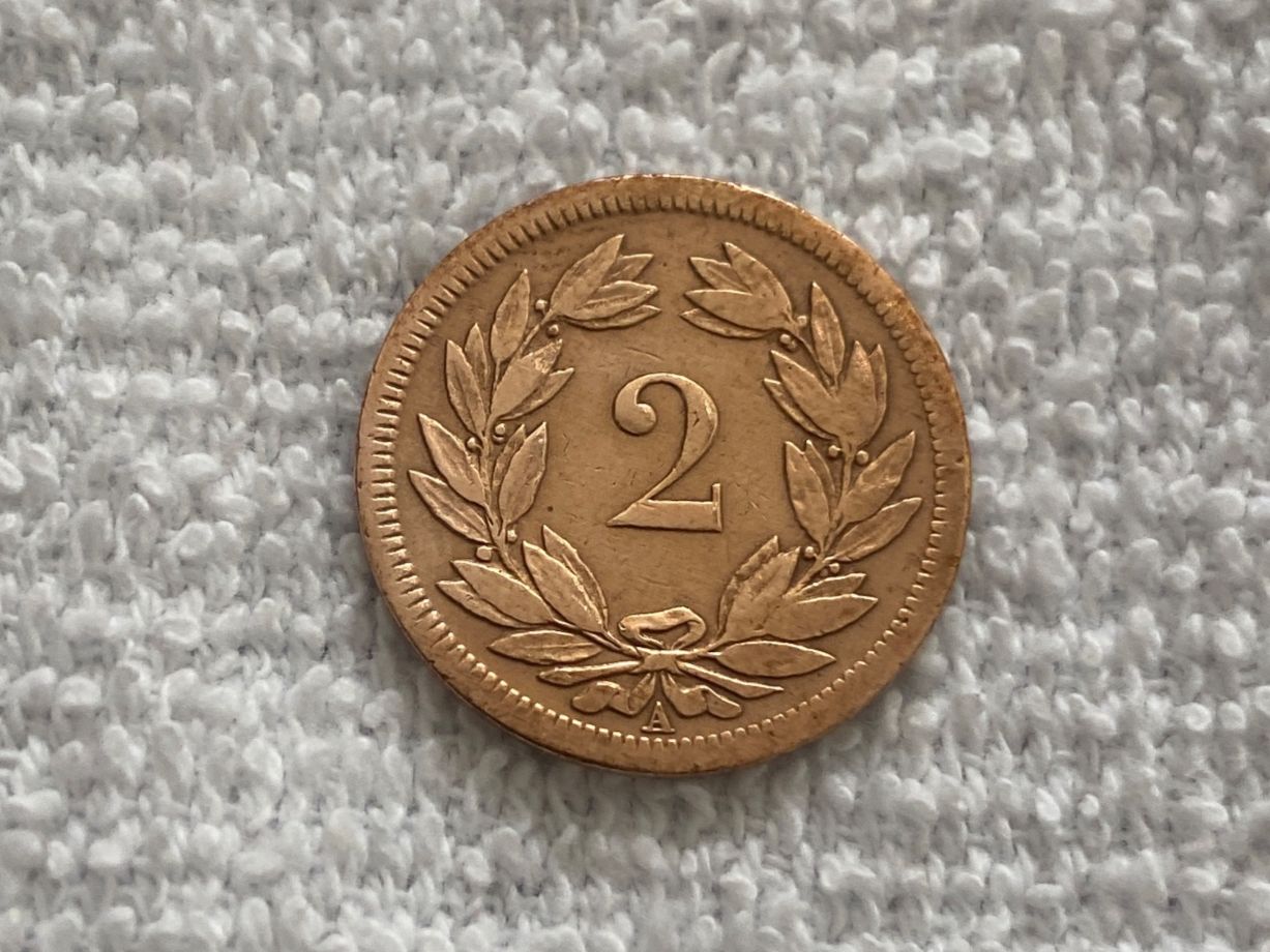 Toutes les monnaies: 2 centimes/rappen 1851 – D'occasion à Nyon par Ilmi09 1