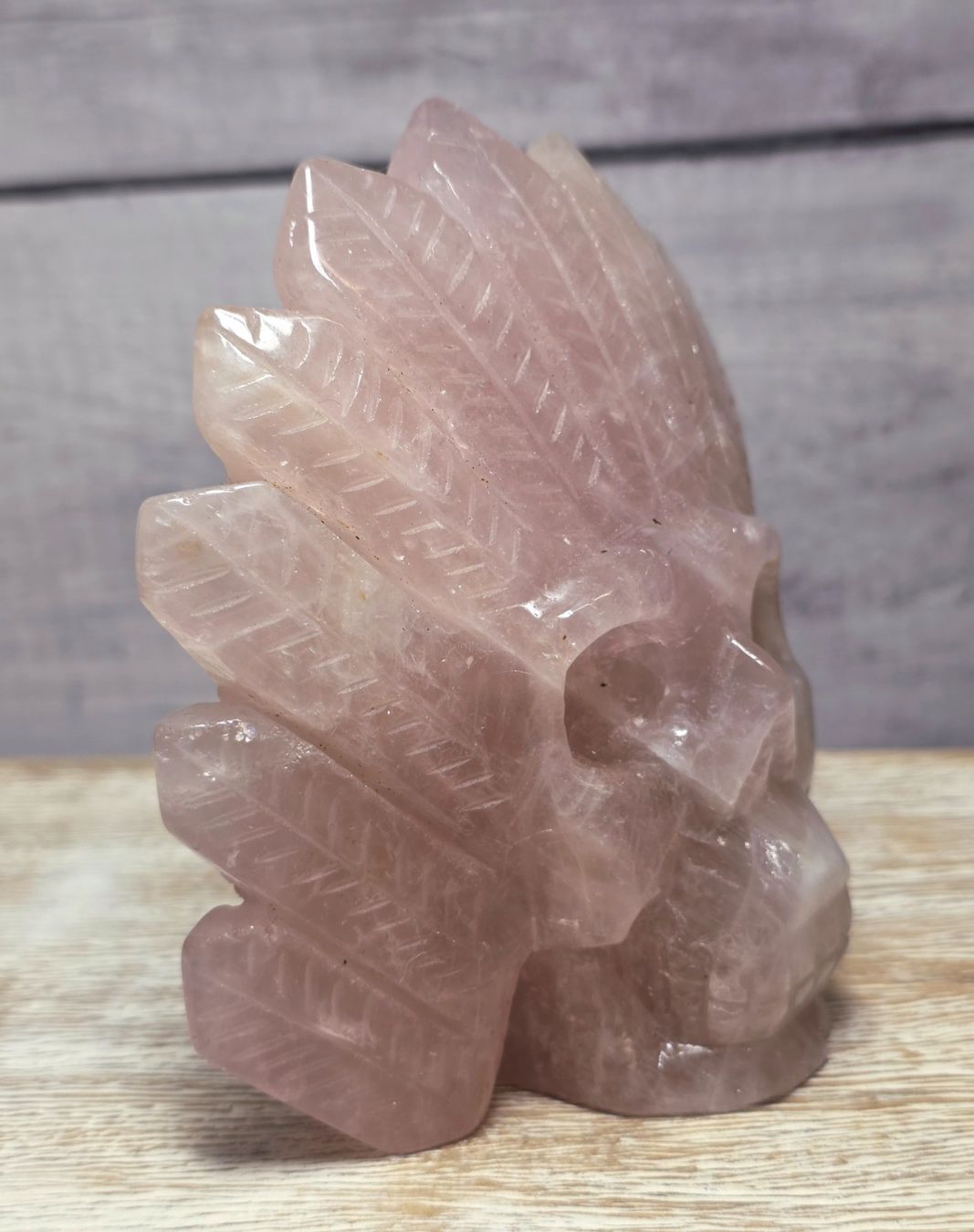Minerali & Pietre curative: Rosenquarz Indianer Schädel 625g – Nuovo e nell'imballaggio originale da Matzingen venduto da Shay_Crystalz 1