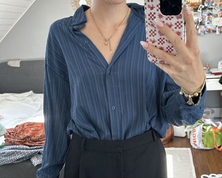 Damen Hemd Pull&Bear blau