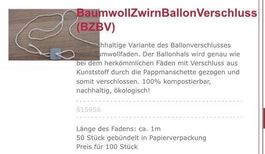 Ballonverschlüsse ökologisch 100 Stück