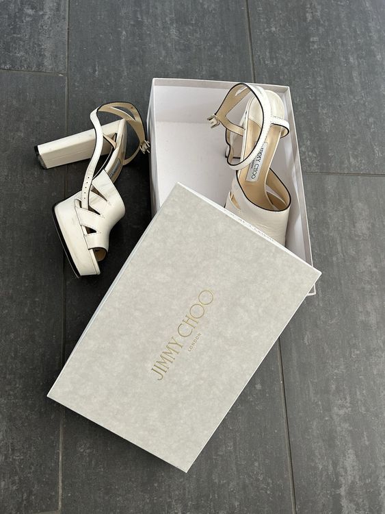 Jimmy Choo 39 white summer pumps 8