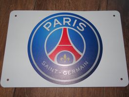 Plaque Métal PSG Paris Saint-Germain Logo 28x18cm