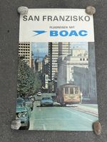 Vintage Plakat Poster SAN FRANCISCO Flugreisen mit BOAC