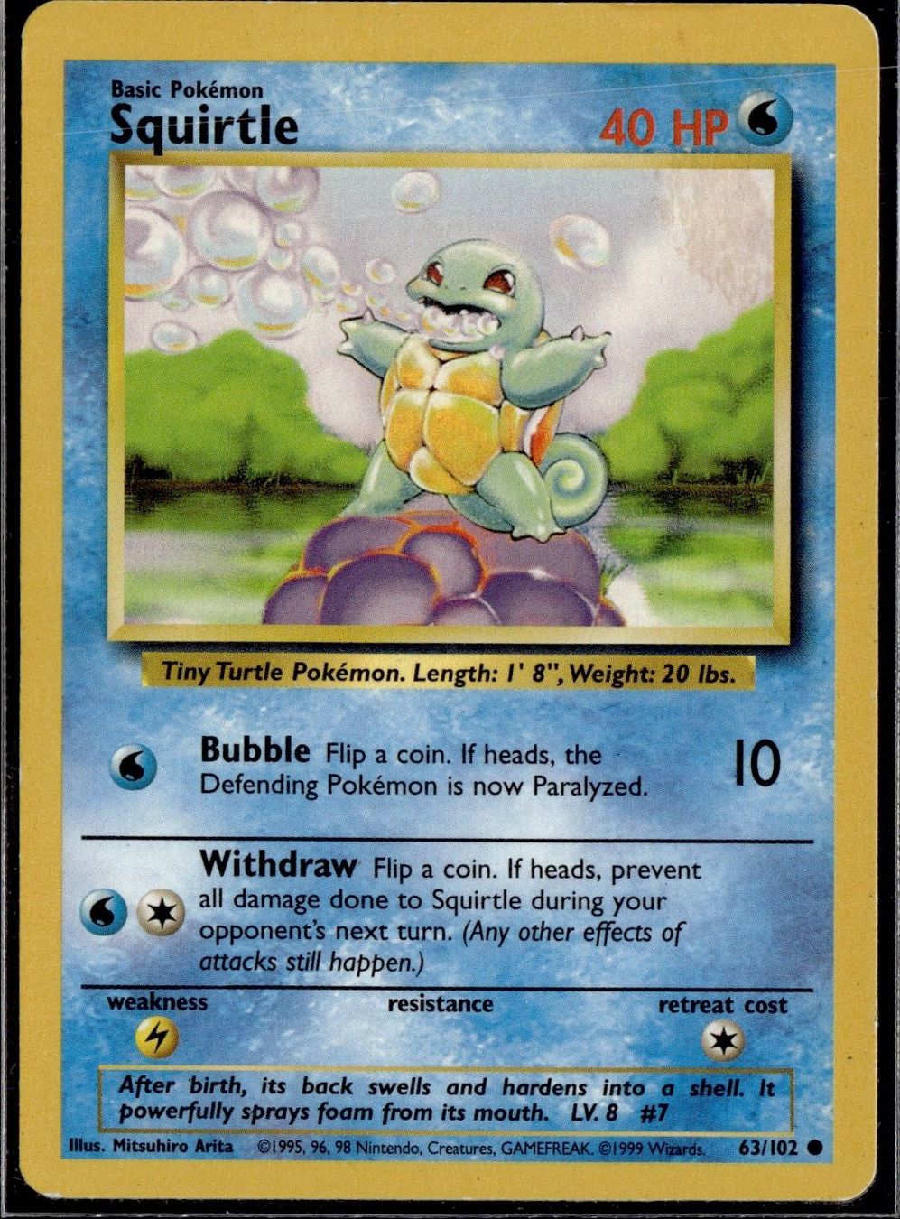 Pokémon Carte collezionabili: Squirtle Base Set 63/102 Pokemon EN – Usato da Zürich venduto da pokemon_cards