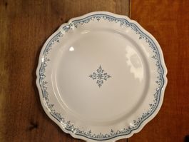Bondil a Moustiers Platte 30cm blau Vintage
