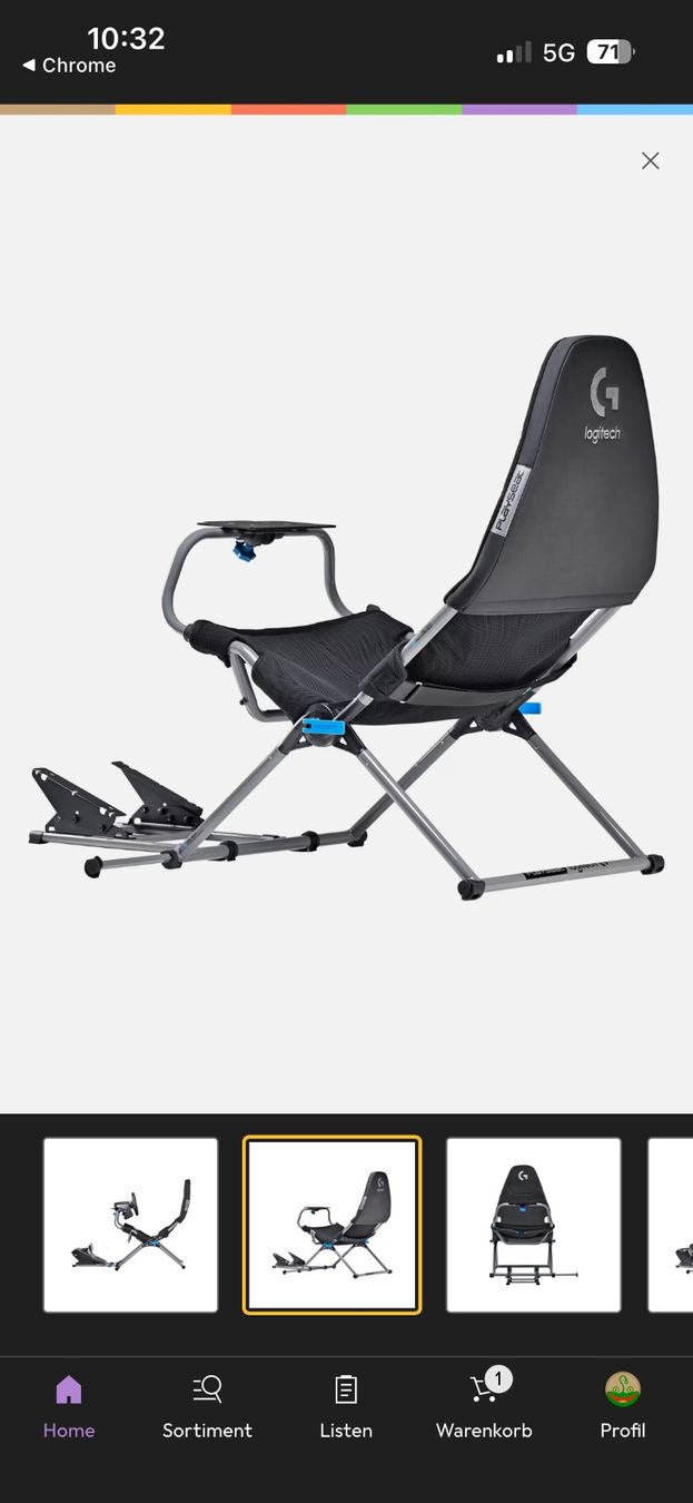 Sedie: Logitech Playseat mit Lenkrad und Pedale Schnäppchen – Usato da Grenchen venduto da joe_pjd6 2
