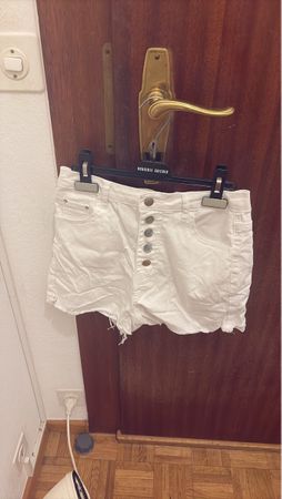 Shorts blancs taille haute décontractés