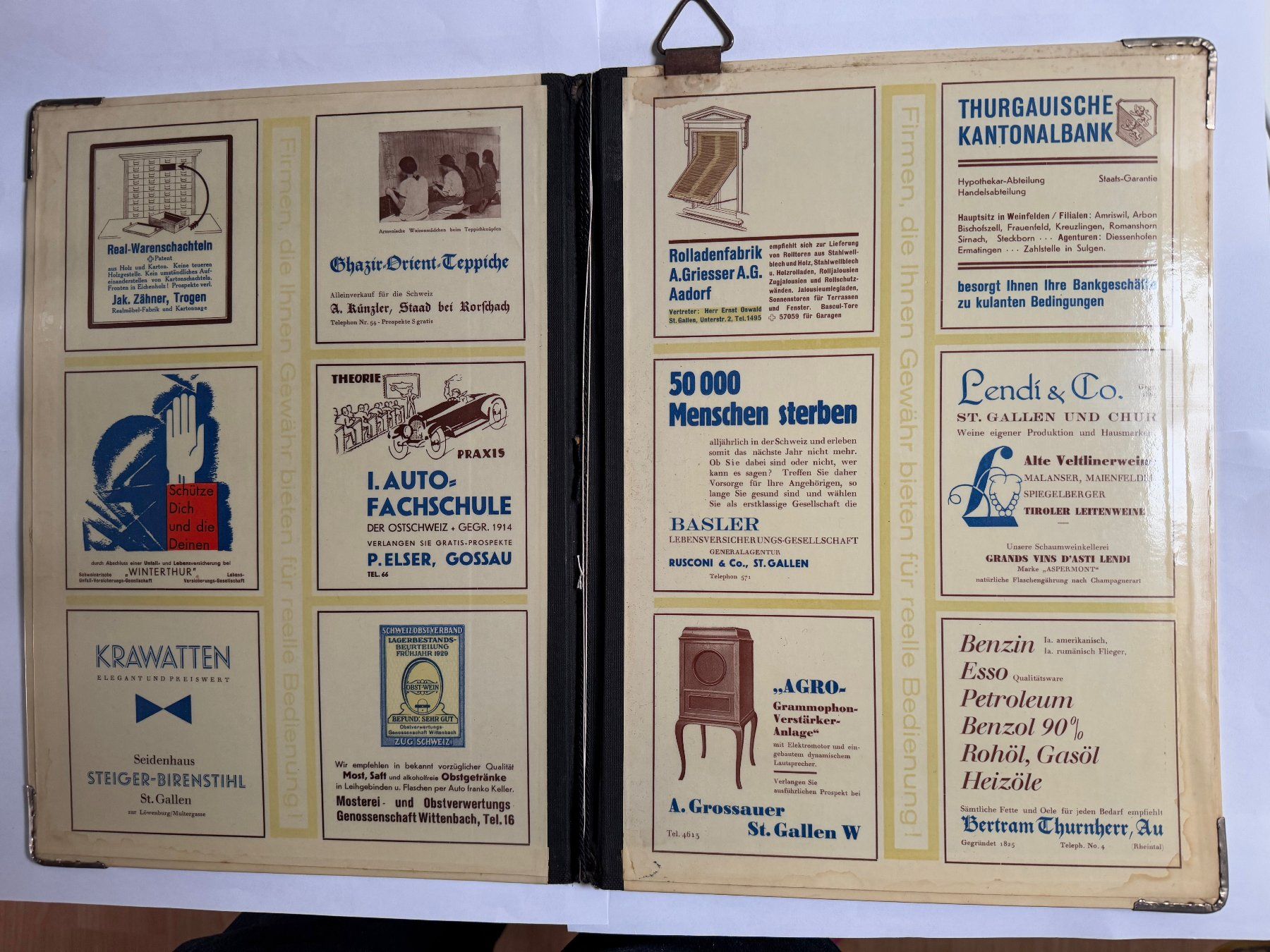 Altro per la casa: Antike WERBE-MAPPE / ZEITUNGSHALTER "Nebelspalter" – Usato da Hedingen venduto da Wowi 3