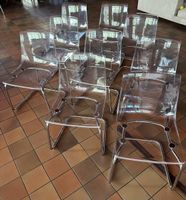 9x IKEA TOBIAS Designstühle Transparent Chrom Carl Öjerstam