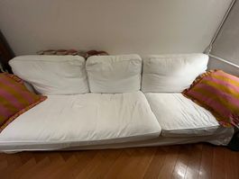 Canapé 3 places IKEA EKTORP blanc lavable en machine