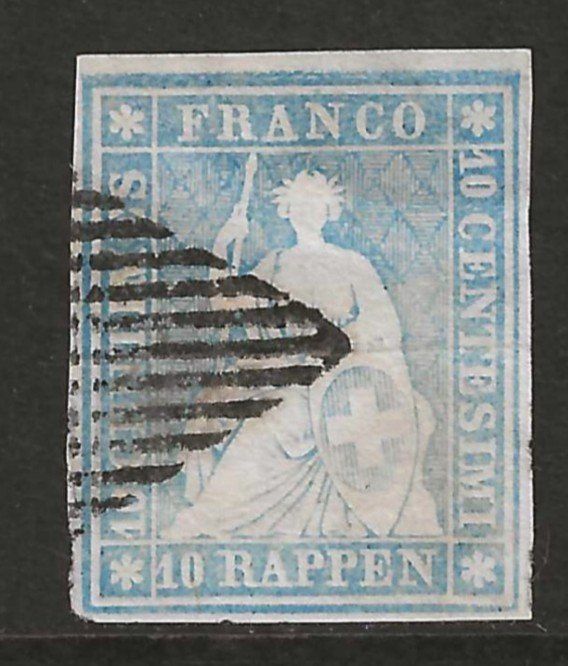 Tutti i francobolli: 1855 : Strubel  Nr. 23B – Usato da Gümligen venduto da Geniusbuy