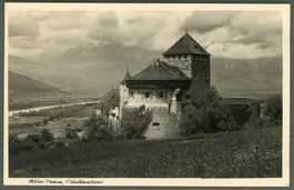 AK sw Schloss Vaduz FL Fürstentum,sehr schöner Print ≈1959