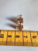 Orecchini argento dorato 925 con zirconi viola 