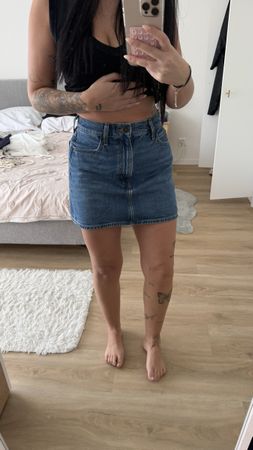 Jupe en jean Levi's bleu denim taille haute bon état