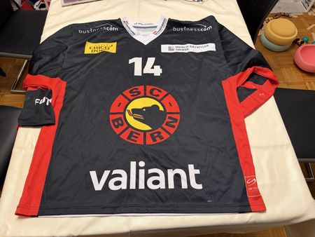 SC Bern Gameworntrikot Junioren Nummer 14 Grösse XL