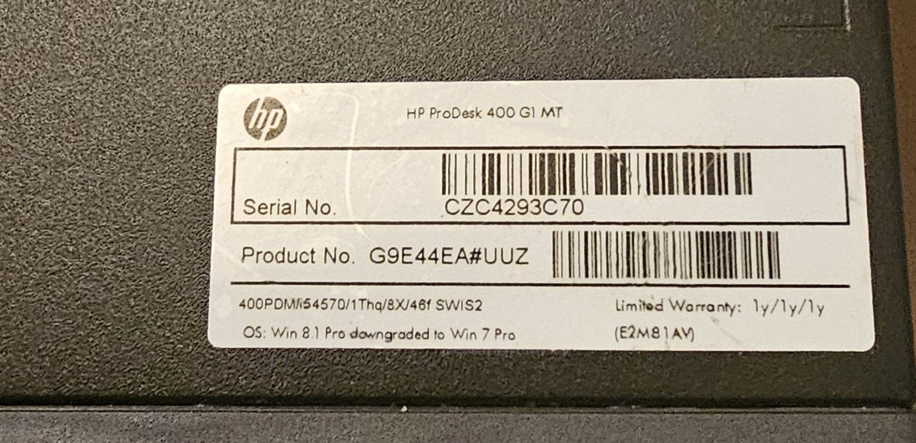 Hewlett Packard PC: PC-Tower HP ProDesk 400 G1 MT – Usato da Fislisbach venduto da Anico99 2